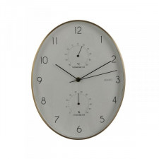 Zegar Ścienny Mica Decorations Andy Owalne Biały Aluminium Ø 35 x 4.5 cm