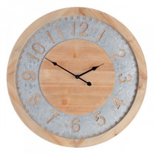 Zegar Ścienny Naturalny Drewno świerkowe 60 x 4,5 x 60 cm
