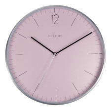 
zegar ścienny (różowy) essential silver nextime
