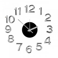 Zegar Ścienny Srebrzysty Biały Naklejka ABS Ø 35 cm