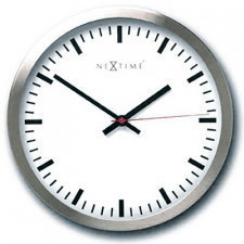 Zegar ścienny stripe nextime 25 cm, biały (2520)