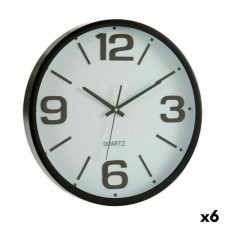 Zegar Ścienny Szkło Plastikowy 40 x 5 x 40 cm (6 Sztuk)