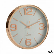 Zegar Ścienny Szkło Plastikowy (5 x 40,6 x 40,6 cm) (6 Sztuk)