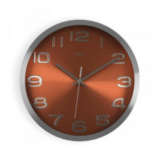 Zegar Ścienny Versa Pomarańczowy Aluminium (4 x 30 x 30 cm)