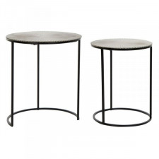 Zestaw 2 stołów DKD Home Decor Aluminium 49 x 49 x 58 cm