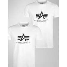 Zestaw 2 T-Shirtów Męskiech Białych Alpha Industries Basic