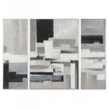 Zestaw 3 obrazów DKD Home Decor Abstrakcyjny Nowoczesny 140 x 3,5 x 100 cm