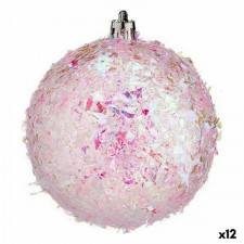Zestaw bombek choinkowych Różowy Plastikowy 8 x 9 x 8 cm (12 Sztuk)
