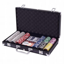 Zestaw do pokera 300 żetonów karty walizka