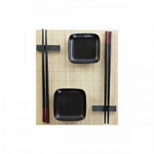 Zestaw do Sushi DKD Home Decor Czarny Naturalny Metal Bambus Kamionka Orientalny 30 x 40 cm 27,8 x 1