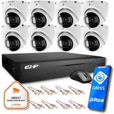 Zestaw monitoringu IP Eco 8T EZ-IP by Dahua 8 kamer 2K EZI-T140-F2 z usługą montażu