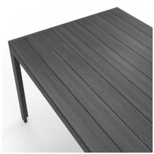 Zestaw ogrodowy Rillo stół 190 cm + 8 krzeseł, aluminiowy, czarny, polywood