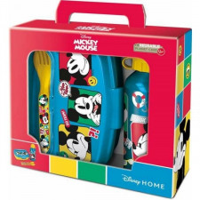 Zestaw piknikowy Mickey Mouse Fun-Tastic 400 ml Sztućców Maszynka do Kanapek Butelka Aluminium