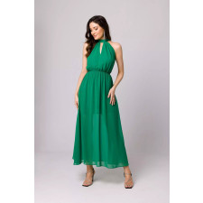 Zielona sukienka maxi na wesele z szyfonu (Zielony, M)