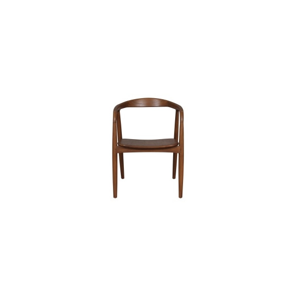 Krzesło drewniane Ludvika, zaokrąglone, orzech