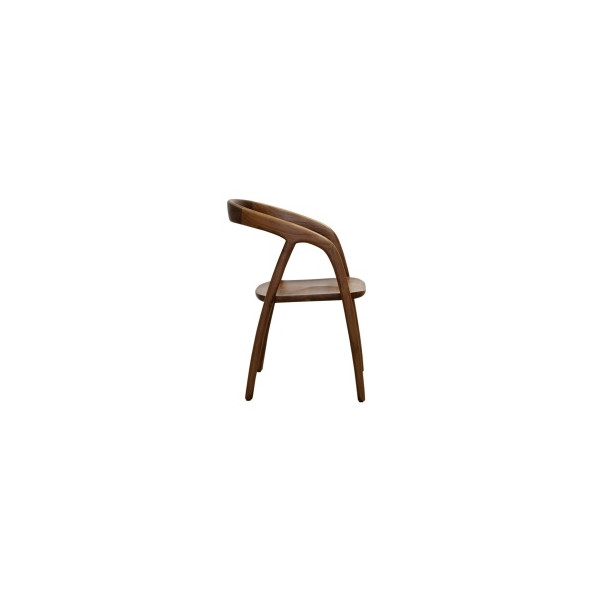 Krzesło drewniane Sande zaokrąglone, naturalne, drewno tekowe
