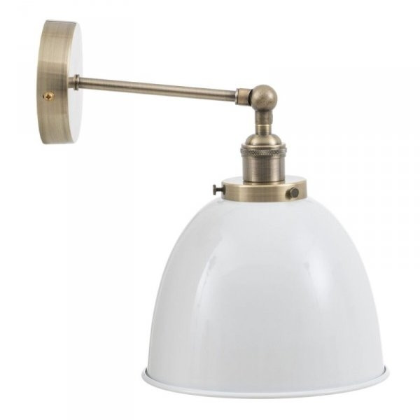 Lampa ścienna 17 x 25 x 27 cm Metal Srebro Biały przemysłowy