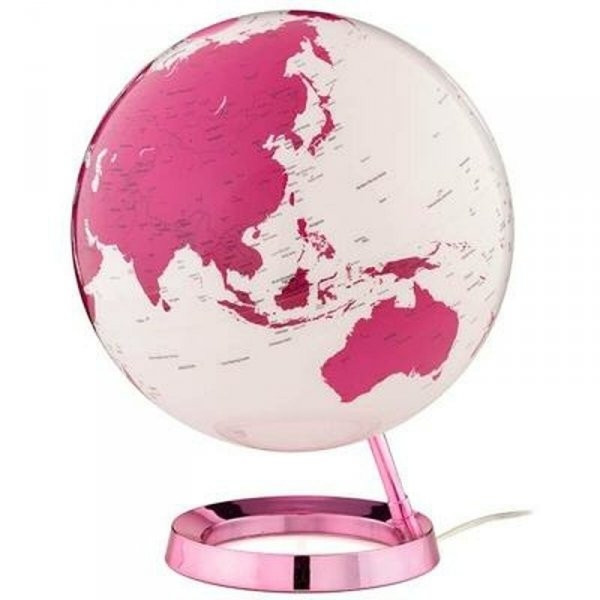 Podświetlany Globus Atmosphere Ø 30 cm Różowy Plastikowy