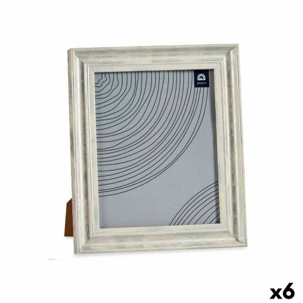 Ramka na Zdjęcia Szkło Srebrzysty Drewno Brązowy Plastikowy (26 x 2 x 31 cm) (6 Sztuk)