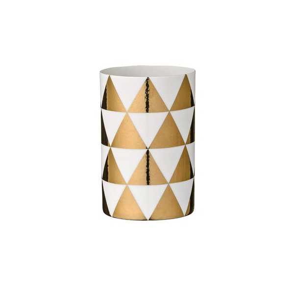 Świecznik na tealight złote trójkąty bloomingville
