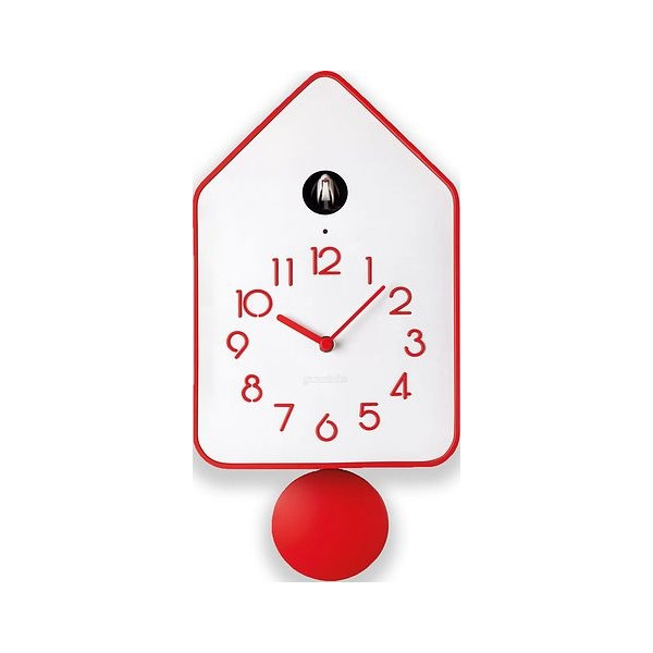 Zegar z kukułką Home QQ-UP czerwony