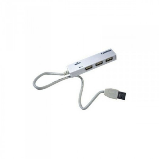 3 portowy HUB USB CoolBox COO-H413 Biały Czarny 3600 W