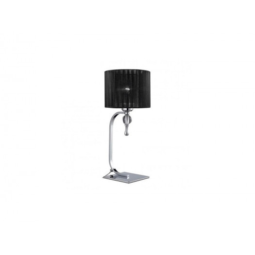 azzardo impress black az0502 1976-1t-bk lampa stołowa z abażurem lampka nocna 1x60w czarna jedwab