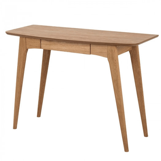 biurko drewniane wooden 105x45x74 cm, 1 szuflada, dąb olejowany 