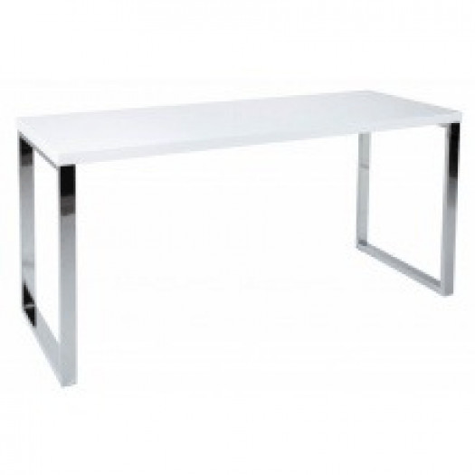 biurko white desk 160 cm białe chrom