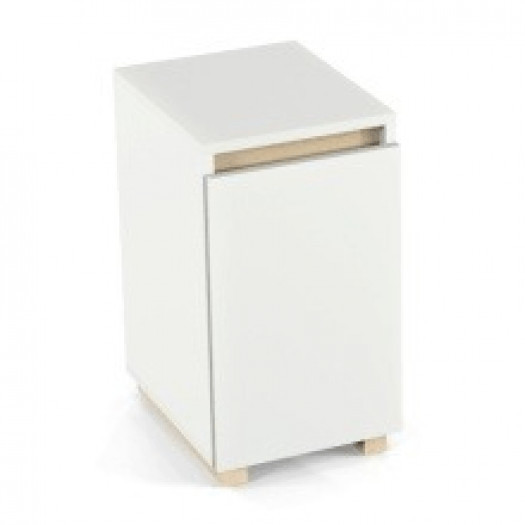 biurko z kontenerem goedei 120 cm białe/naturalne