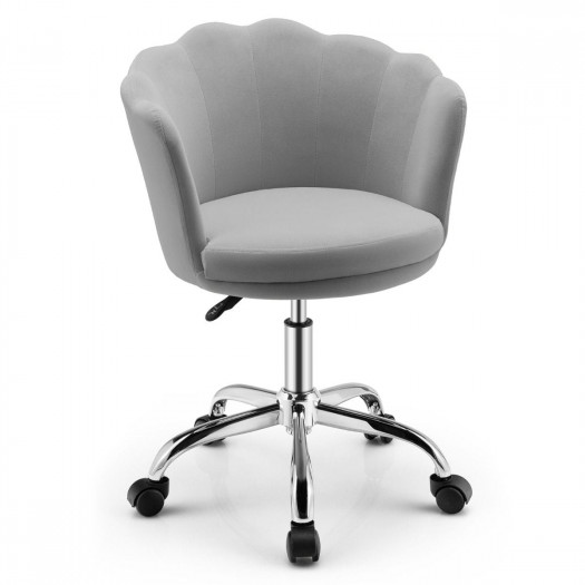 Biurowe krzesło obrotowe z ergonomicznym podparciem szare