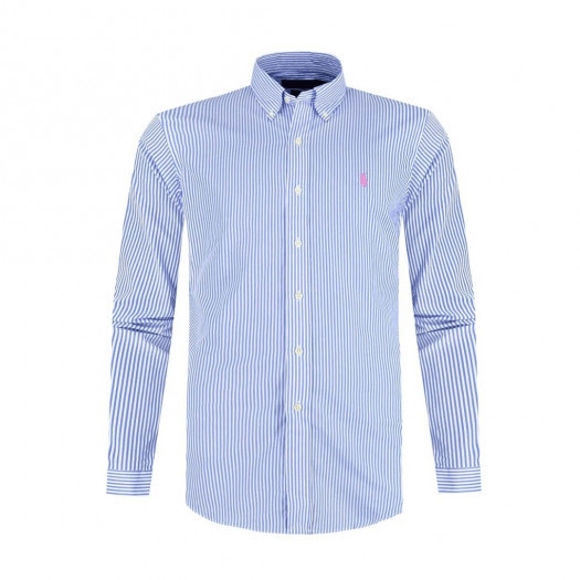 
błękitna koszula w paski ralph lauren stretch
