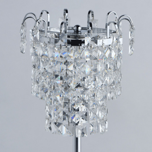 Chromowana lampka na stolik nocny, kryształki adelard mw-light crystal (642033201)