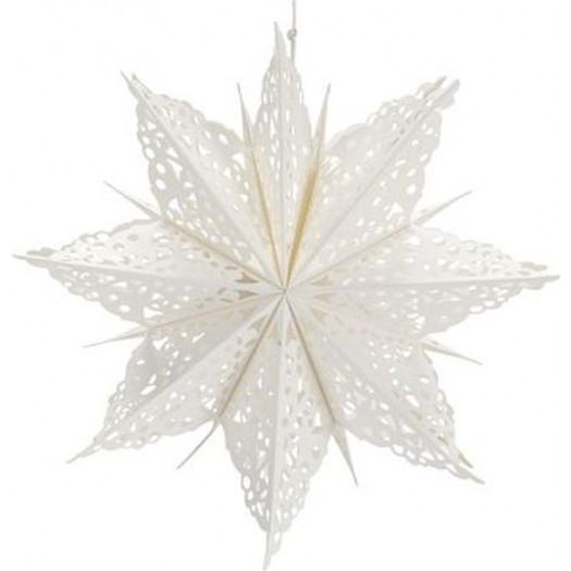 Dekoracja świąteczna Clip gwiazda 30 cm biała