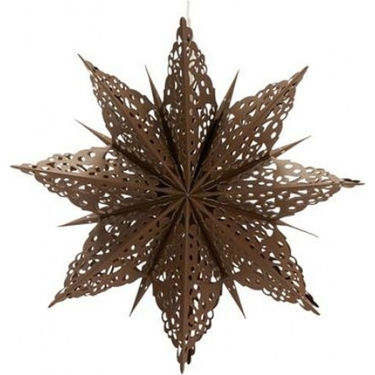 Dekoracja świąteczna Clip gwiazda 30 cm brązowa
