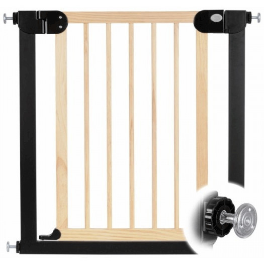 drewniana bramka rozporowa do drzwi i schodów - barierka ochronna zabezpieczająca - szerokość 76...8