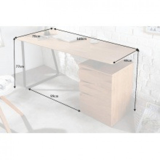 drewniane biurko studio 160cm dąb naturalny