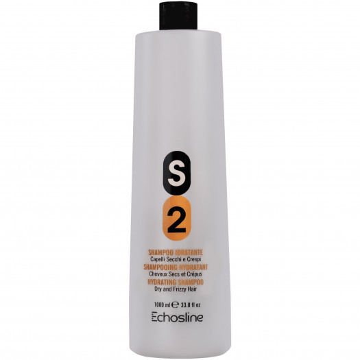 echosline s2 hydrating shampoo – nawilżający szampon do włosów suchych i zniszczonych, 1000ml