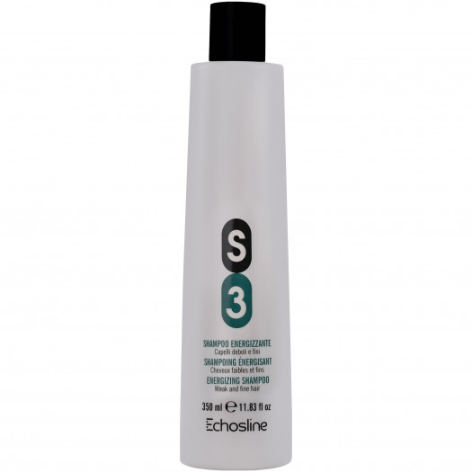 echosline s3 energizing shampoo – wzmacniający szampon do włosów wypadających, 350ml