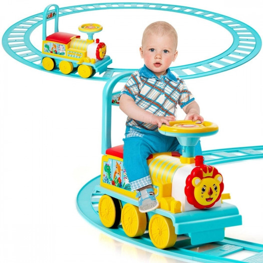 Elektryczny pociąg do jeżdżenia dla dzieci z torem