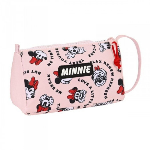 Etui szkolne z akcesoriami Minnie Mouse Me time Różowy 20 x 11 x 8.5 cm (32 Części)