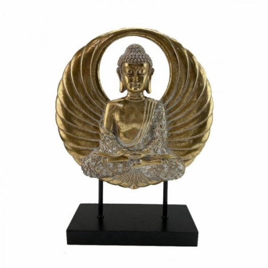 Figurka Dekoracyjna DKD Home Decor 25 x 8 x 33 cm Czarny Złoty Budda Orientalny