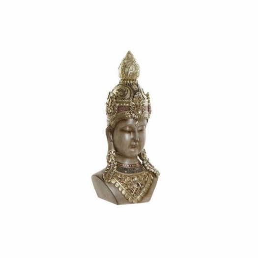 Figurka Dekoracyjna DKD Home Decor Brązowy Złoty Budda Orientalny 15 x 9 x 30 cm