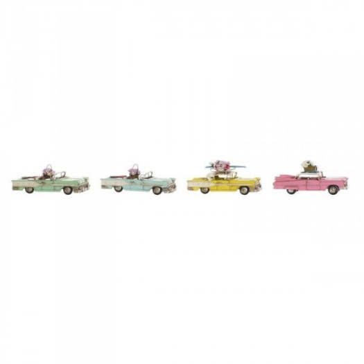 Figurka Dekoracyjna DKD Home Decor Samochód 25,8 x 10,5 x 9,5 cm Vintage (4 Części)