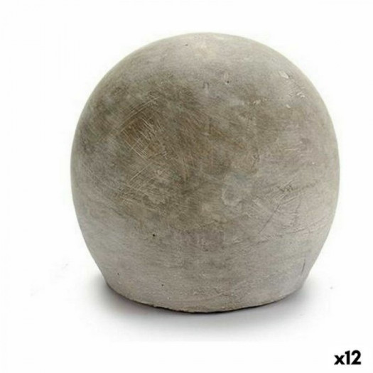 Figurka Dekoracyjna Szary Cement Lopta (13,5 x 12,5 x 13,5 cm) (12 Sztuk)