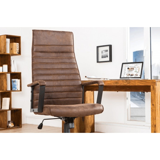 Fotel obrotowy latio brązowy vintage