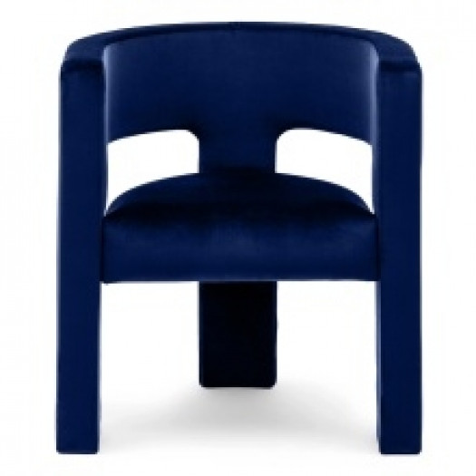 Fotel tapicerowany Alpah ciemnoniebieski, ultramaryna, welurowy