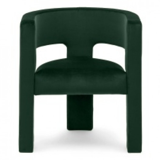Fotel tapicerowany Alpah, zielony, welurowy