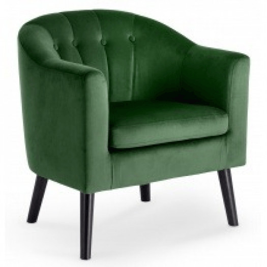 Fotel wypoczynkowy marshal welurowy zielony