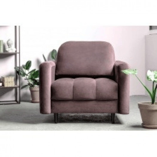 Fotel wypoczynkowy obvious różowy welurowy